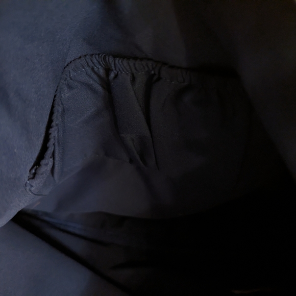 Sarah Watts crabby orange pattern messenger bag with blue leather strap - Picture 10 of 15